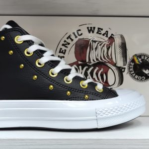 Converse Chuck Taylor All Star Lift Platform "Star Studded" Black Gold.